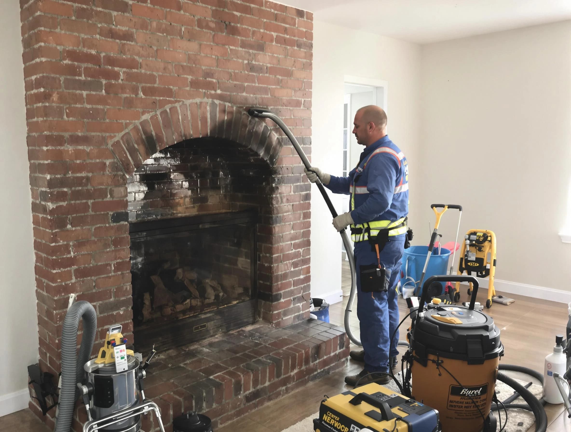 Acton Chimney Sweep expert performing detailed chimney sweep in Acton, MA
