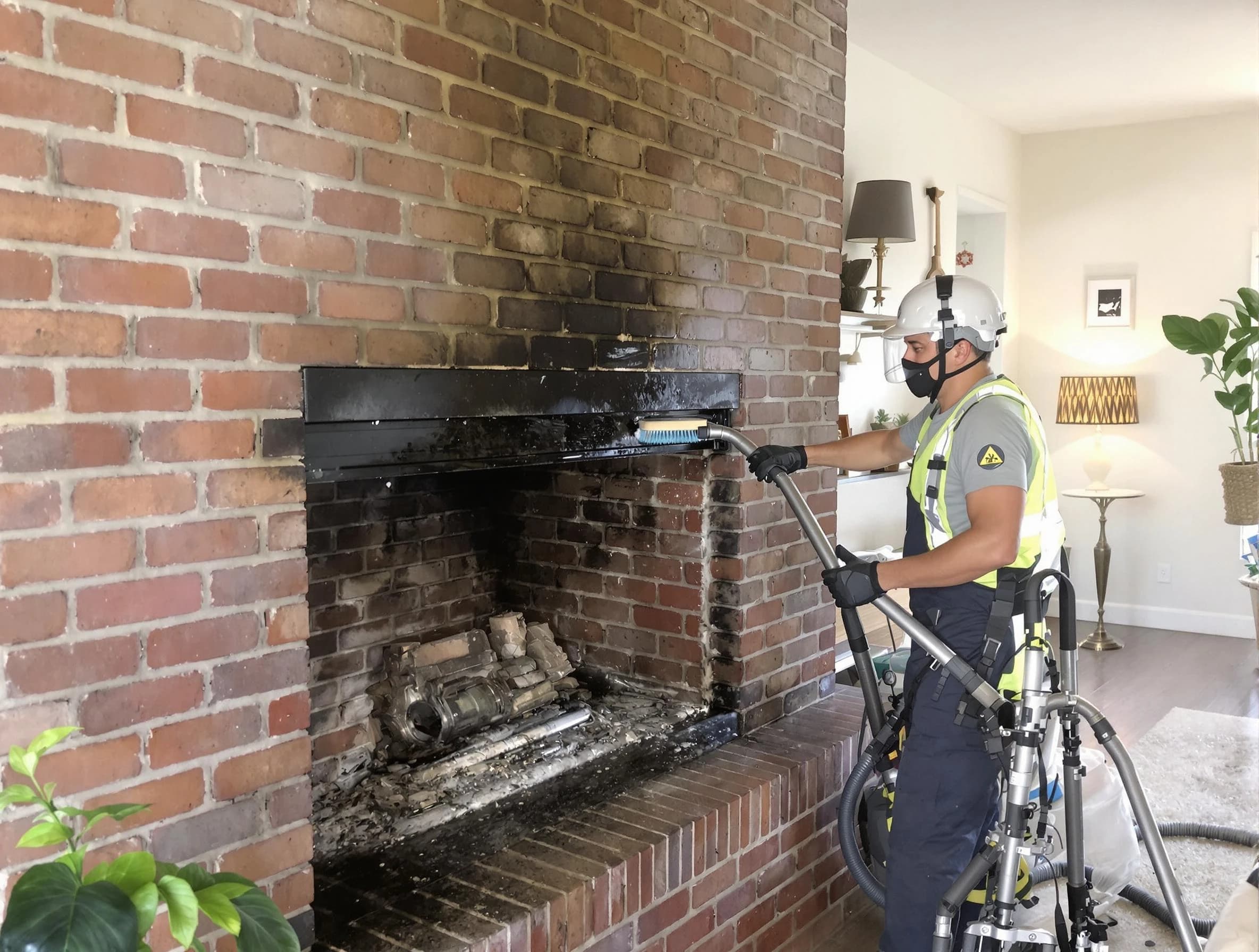 Acton Chimney Sweep providing fireplace cleaning services in Acton, MA