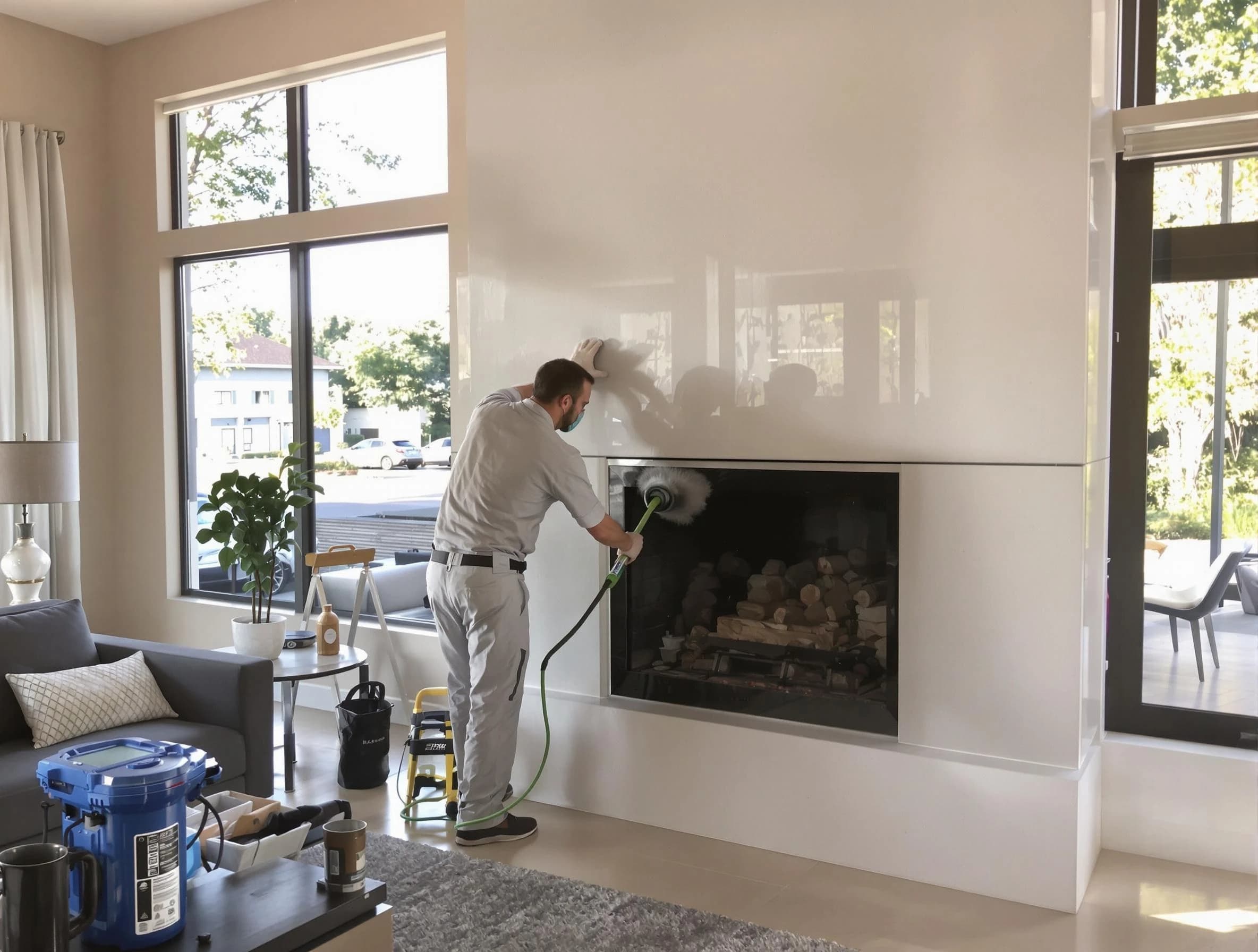 Acton Chimney Sweep performing thorough soot removal in Acton, MA