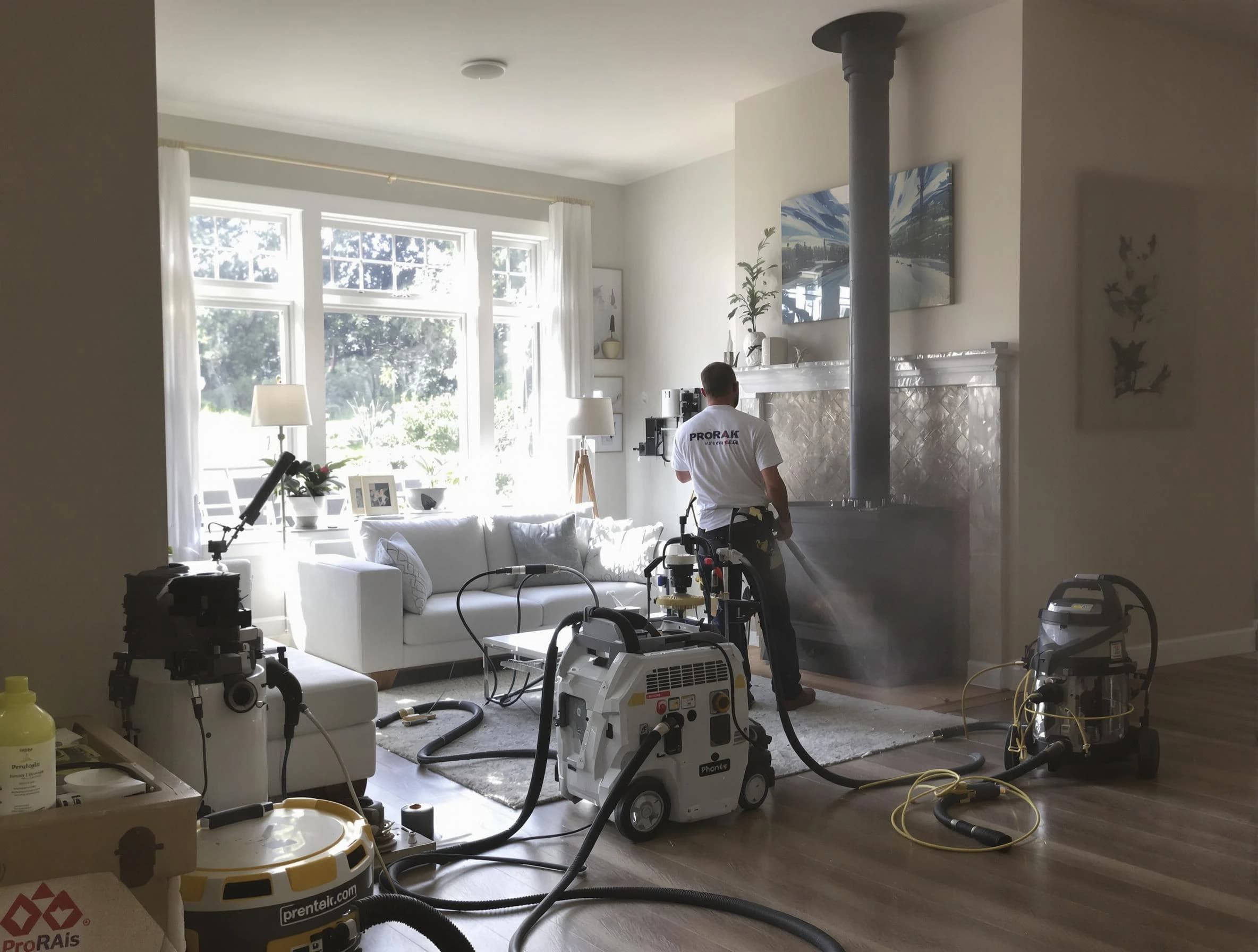 Soot removal service by Acton Chimney Sweep for a fireplace in Acton, MA