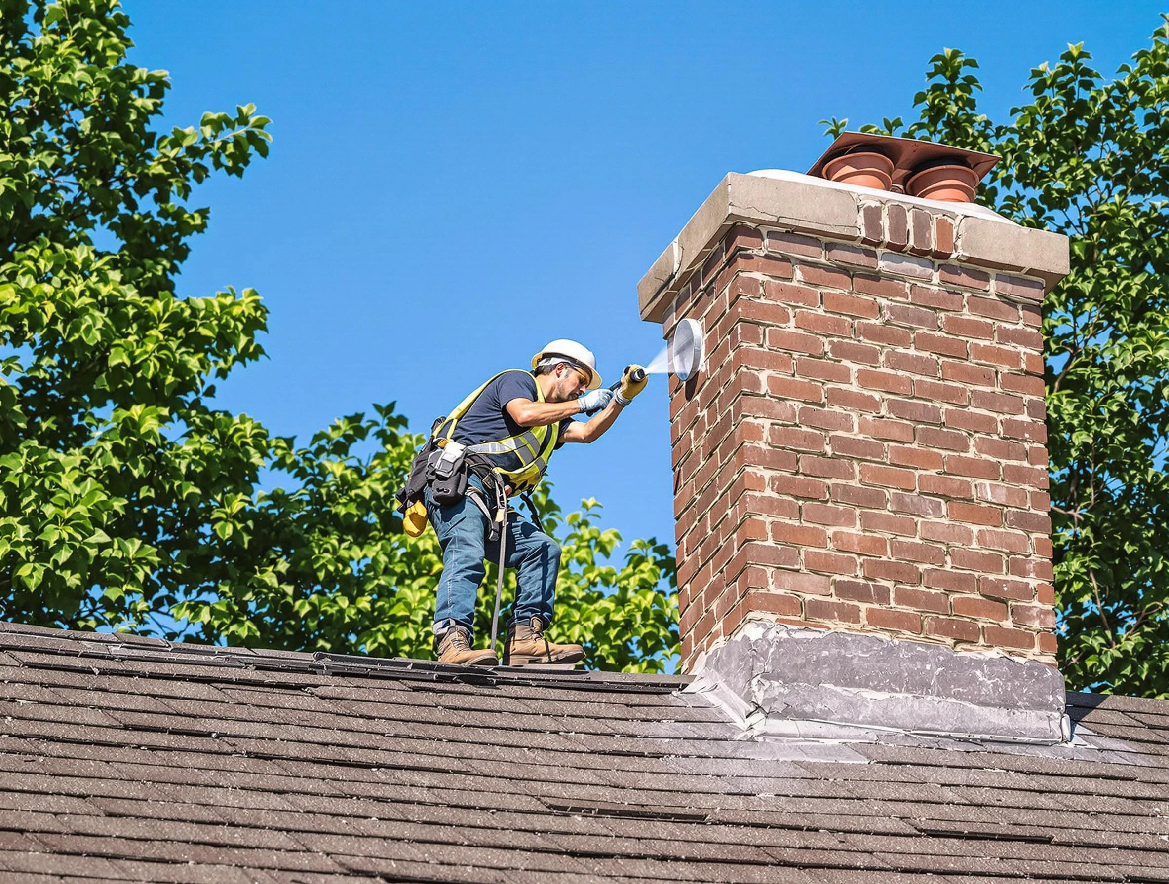 Acton Chimney Sweep performing an inspection with advanced tools in Acton, MA