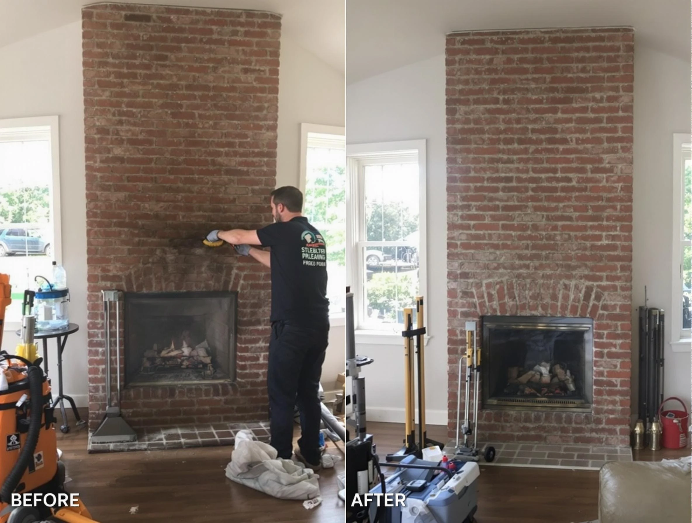 Finished chimney sweeping service by Acton Chimney Sweep in Acton, MA