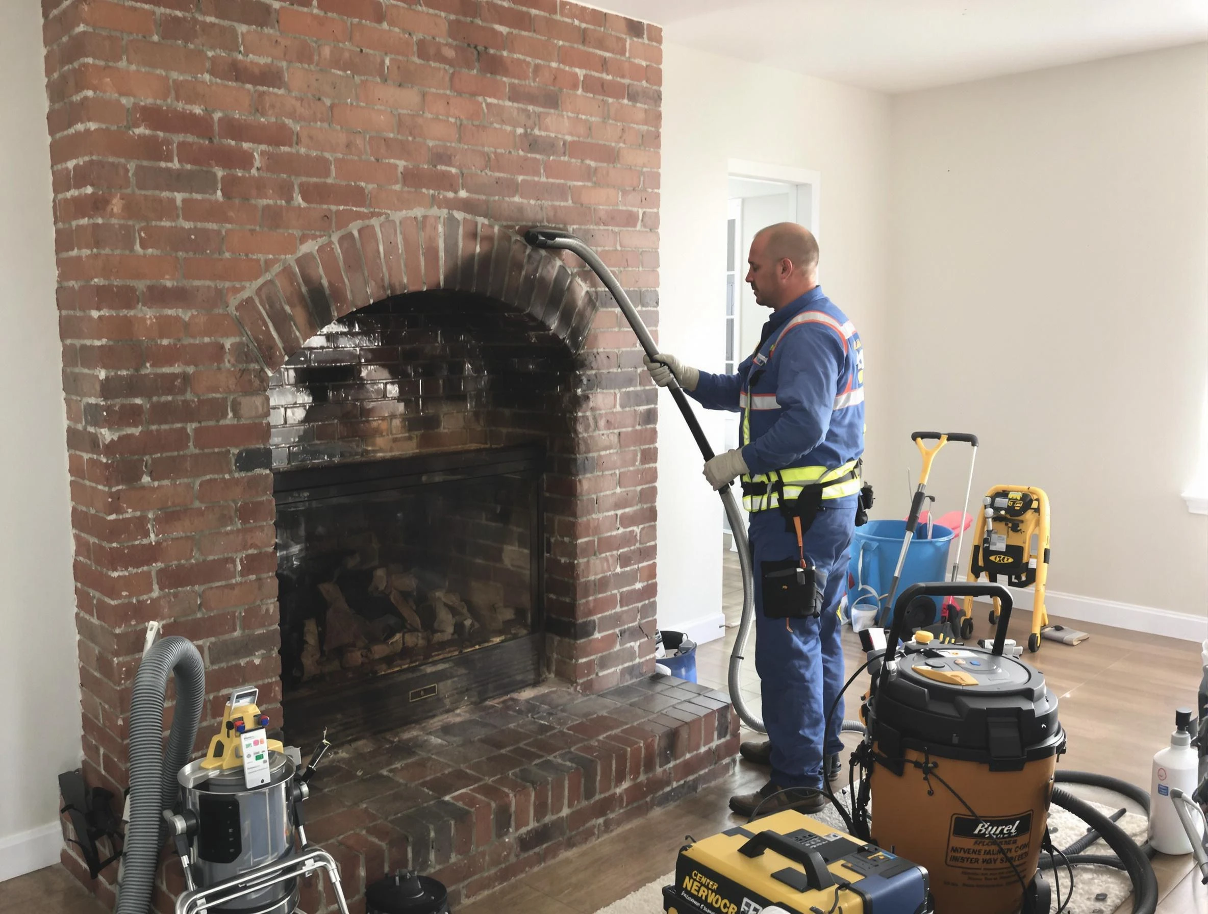 Acton Chimney Sweep expert performing detailed chimney sweep in Acton, MA