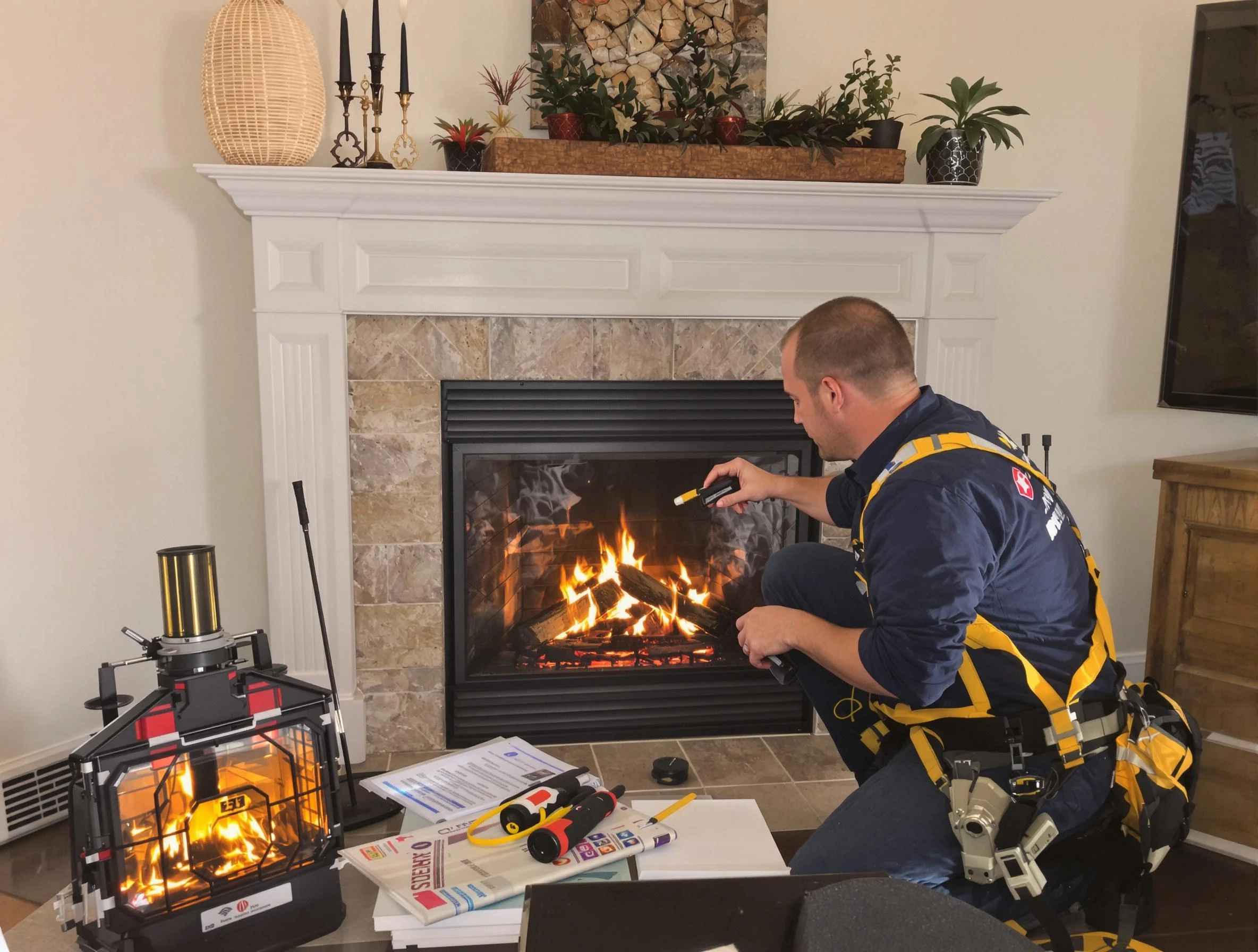 Safety-focused fireplace inspection by Acton Chimney Sweep in Acton, MA